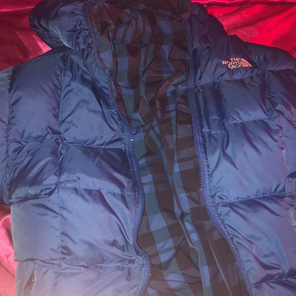 Blue Boys Reversible The North Face Winter Jacket